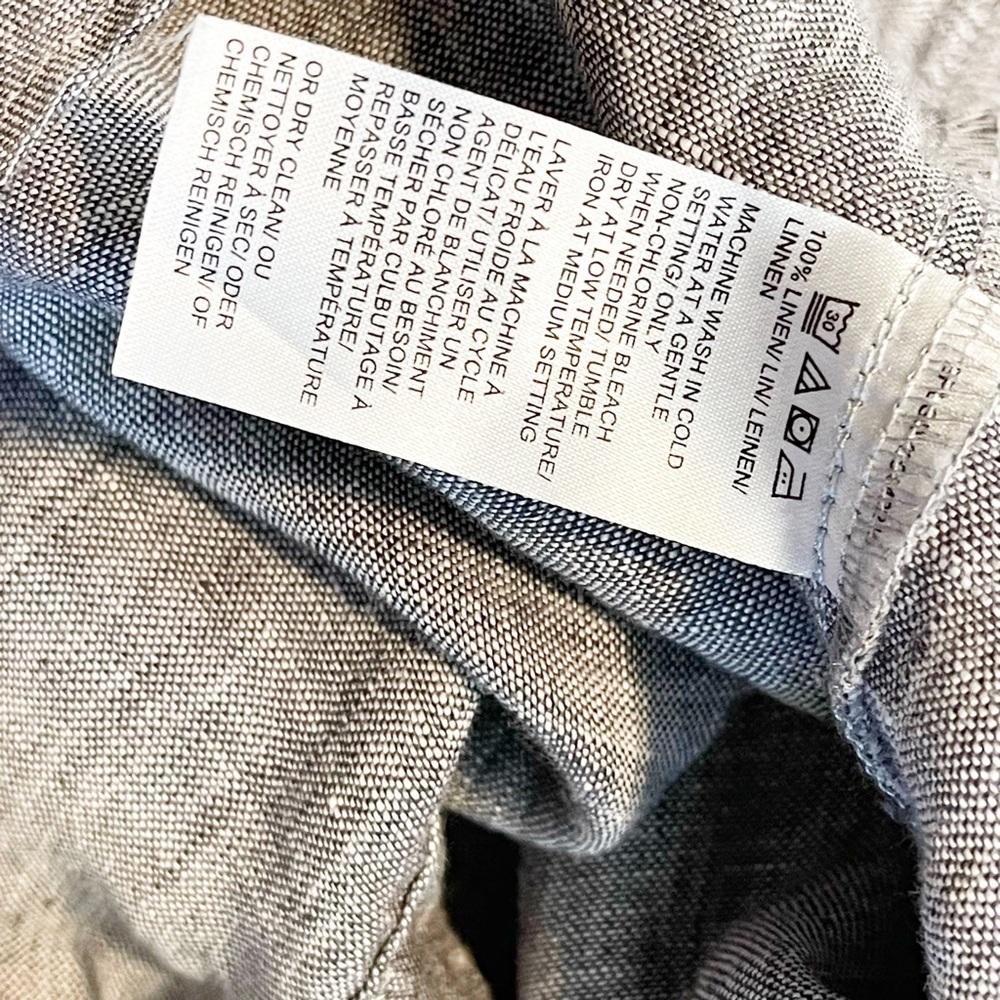 Saks Fifth Avenue Linen Long Sleeve Button Shirt - Picture 9 of 10